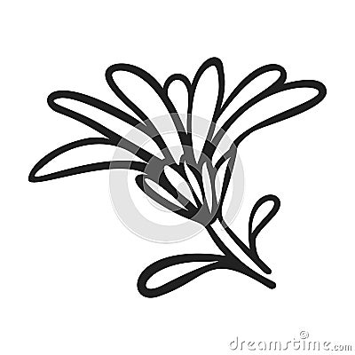 Calendula flower icon, simple style Vector Illustration