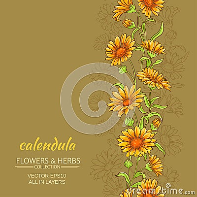 Calendula vector background Vector Illustration