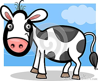 Calf baby farm animal cartoon illustration Vector Illustration