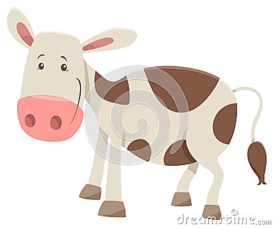 Calf farm animal character Vector Illustration