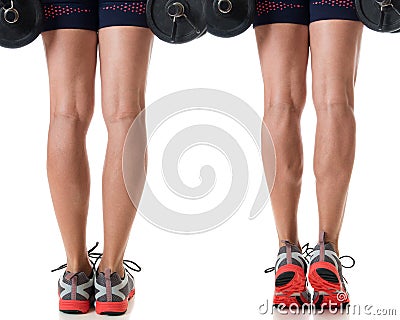 Calf Raise Stock Photo