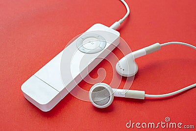 First-generation iPod Shuffle. A digital audio player designed and formerly marketed by Editorial Stock Photo