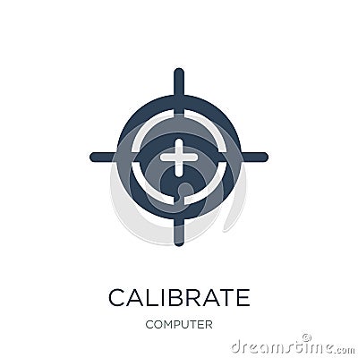 calibrate icon in trendy design style. calibrate icon isolated on white background. calibrate vector icon simple and modern flat Vector Illustration