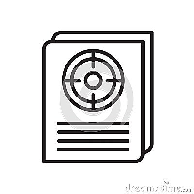 Calibration icon vector isolated on white background, Calibration sign , line or linear design elements in outline style Vector Illustration