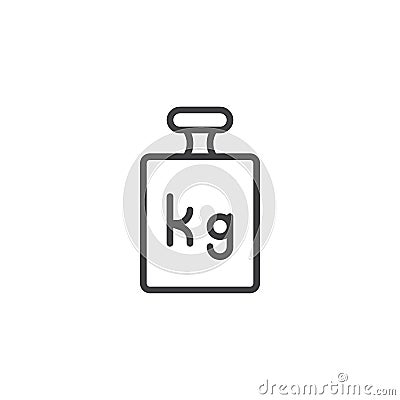 Calibration weight line icon Vector Illustration