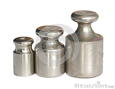 Calibration weights. Stock Photo