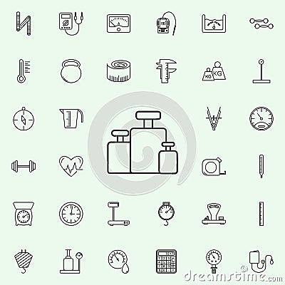 calibration weights icon. Measuring Instruments icons universal set for web and mobile Stock Photo