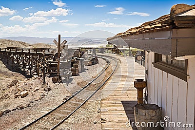 Calico - ghost town and former mining town in San Bernardino County - California Stock Photo
