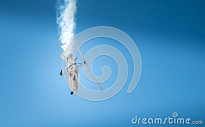 Calidus Autogyro flying over Blackpool in 2023 Editorial Stock Photo