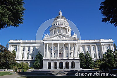 California Capitol, wide angle view Stock Photo