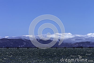 California East Bay San Leandro morning fog Stock Photo