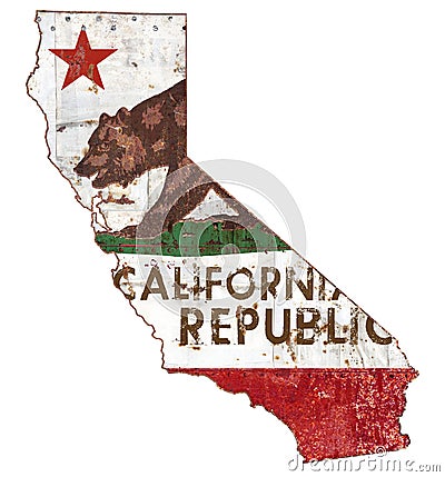 California Flag Grunge Stock Photo