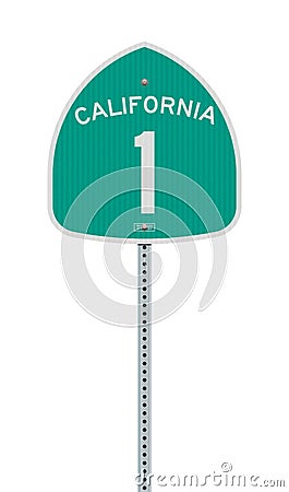 California State Highway road sign Cartoon Illustration