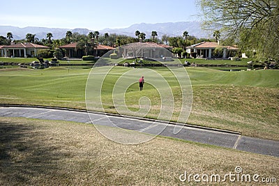 California golf course homes Editorial Stock Photo