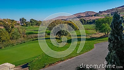 California Golf Course View Stock Photo