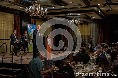 California Governor Edmund G. Brown Jr. speaking at 2016 SEJ Conference 7 Editorial Stock Photo