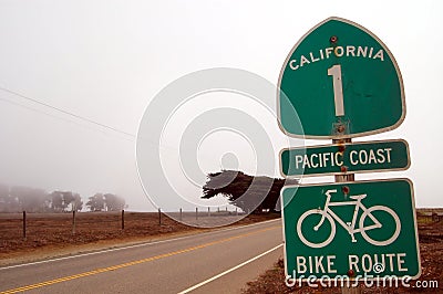 California Highway No.1 Stock Photo