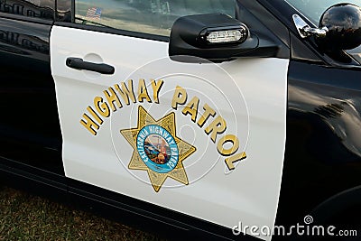 California Highway Patrol Logo on Police Car Editorial Stock Photo