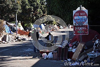 California Homeless Camps 2 Editorial Stock Photo