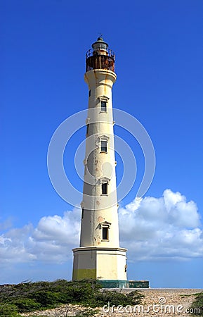 California Lighthouse in Aruba Stock Photo