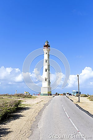 California lighthouse on Aruba Stock Photo