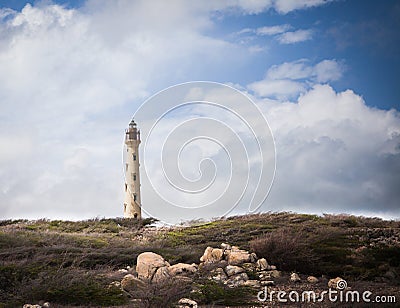 California lighthouse in aruba Stock Photo