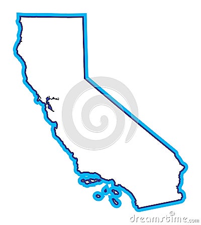 California Map Illustration Stock Photo