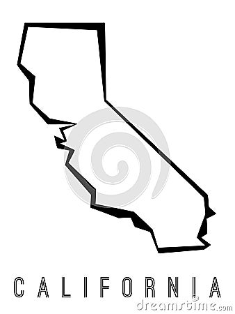 California geometric map Vector Illustration