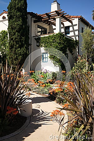 California residential landscaping Stock Photo