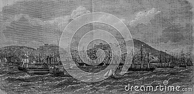 California, San Francisco, the illustrious universe, Michele Levy 1869 Publisher Stock Photo