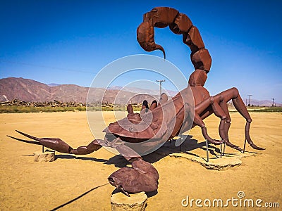 California-The Scorpion Editorial Stock Photo