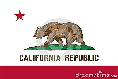 California state vector flag. Vector Illustration