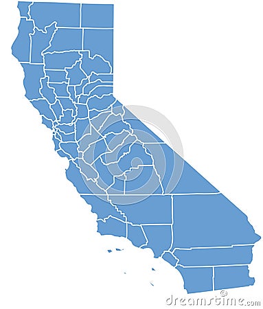 California State Map Vector Illustration