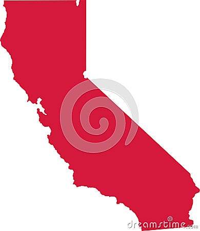 California state map Vector Illustration