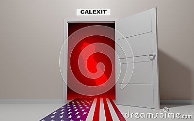 California want`s to leave exit the United States of America Stock Photo