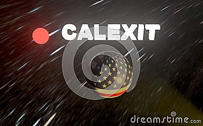 California want`s to leave exit the United States of America Stock Photo