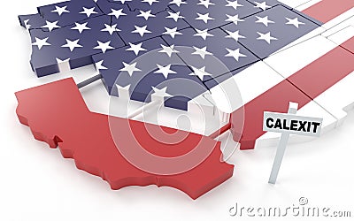 California want`s to leave United States of America Stock Photo