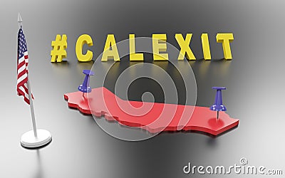 California want`s to leave United States of America Stock Photo