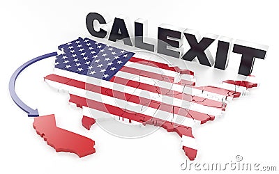 California want`s to leave the USA Stock Photo