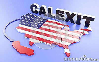 California want`s to leave the USA Stock Photo