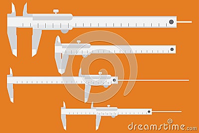 Caliper icon. Measuring instrument Vector Illustration