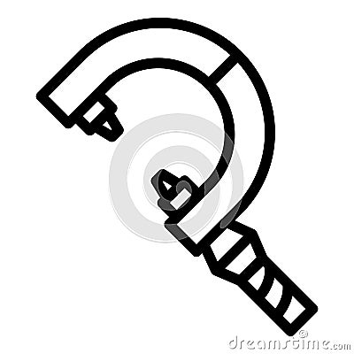 Caliper micrometer icon, outline style Vector Illustration