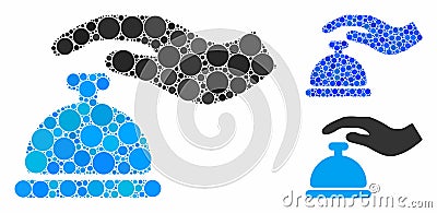 Call bell Composition Icon of Round Dots Stock Photo