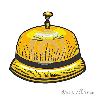 Call bell sketch engraving vector illustration Cartoon Illustration