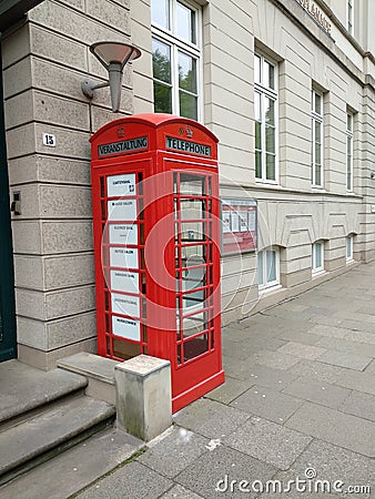 Call-box in Hamburg Editorial Stock Photo