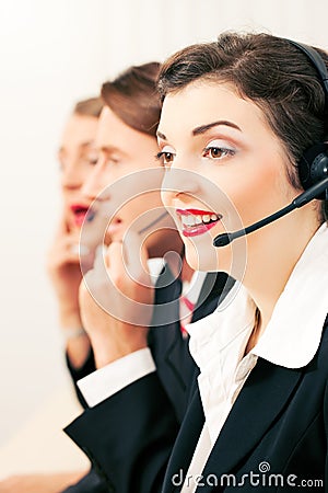 Call center agents Stock Photo