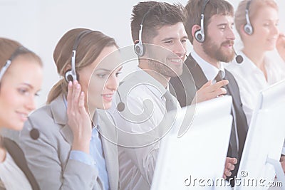 Call center agents Stock Photo