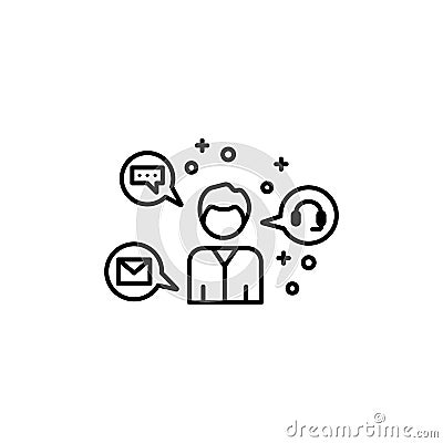 Call center, customer services, support icon. Element of customer services icon Stock Photo