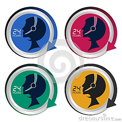 Call Center Design Vector Illustration