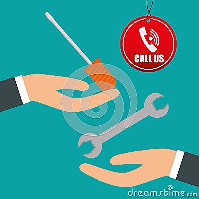 Call center design. customer service icon. illustration , vector Vector Illustration